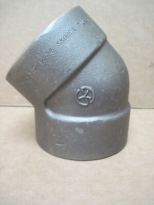 Service Metal 3M45S02.5 2-1/2'' 45° #3000 Socket Weld Elbow Heat Code: P276