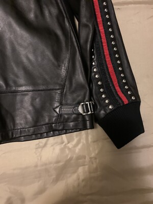 dsquared2 Leather Jacket Studded Leather Jacket Size 50 $2980