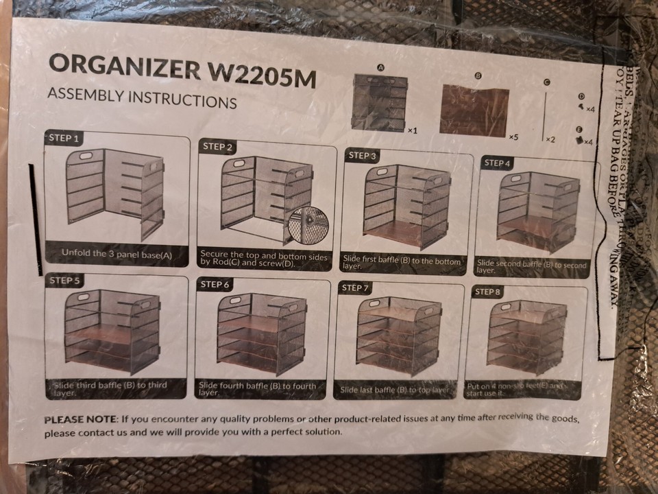 LUCYCAZ Organizer 5 Tier Paper Letter Tray Organizer For Desk,Office.... eBay