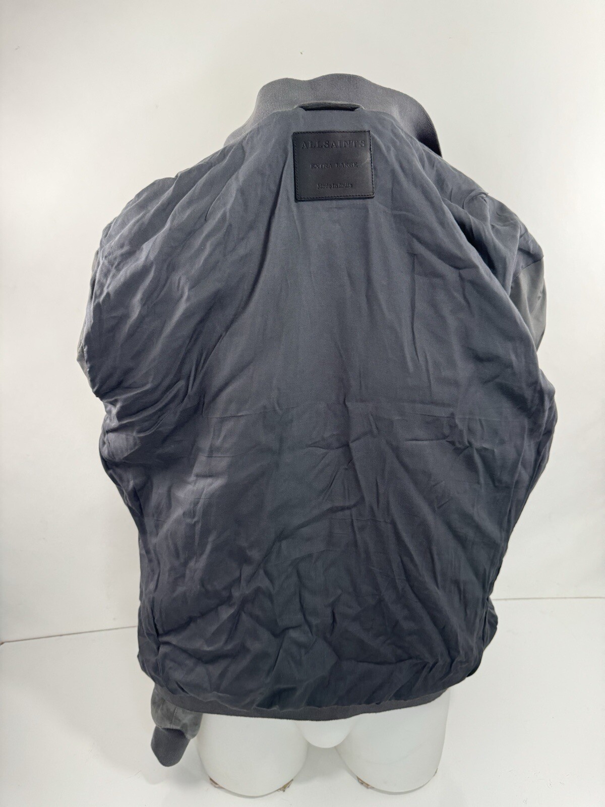ALL SAINTS - SUEDE LEATHER Kemble Bomber Mens L / XL Jacket - EXCELLENT image 4