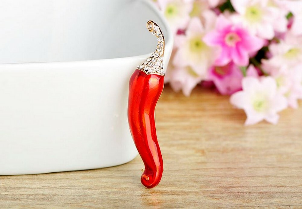 Porte-clés Avec Pendentifs émaillés En Forme De Corne Scaramantic Porte- Bonheur - Corne Napolitaine Homme Ou Femme Scaramanzia - Amulette Piment Naples, Corne L, M