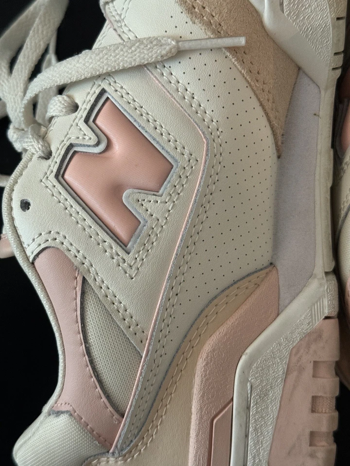 Size 8.5 - New Balance 550 Pink Sand White W - Image 3 of 4