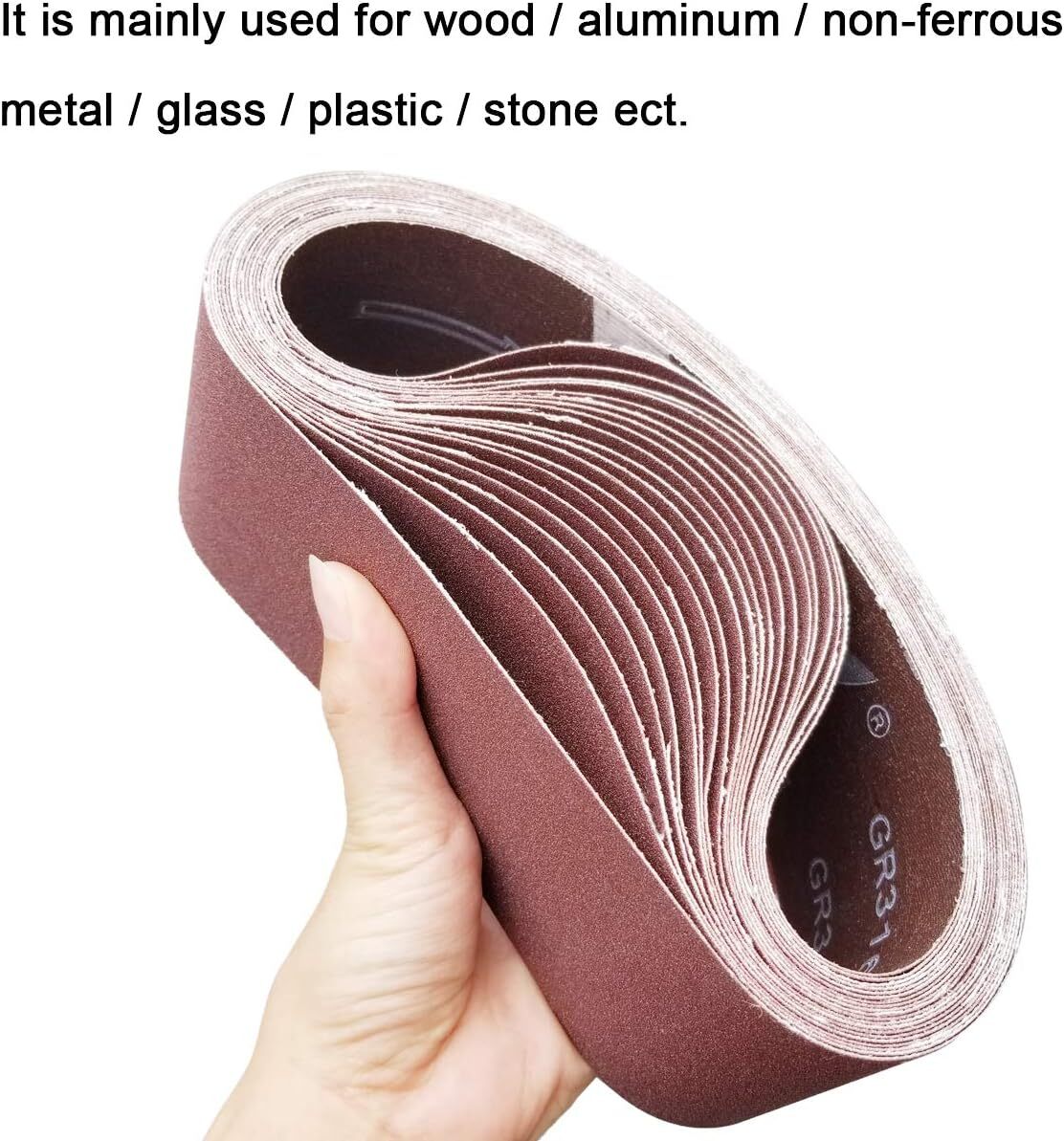 3x18 Sanding Belts 20PCS Belt Sander Paper Aluminum Oxide ( 20Pcs 3x18