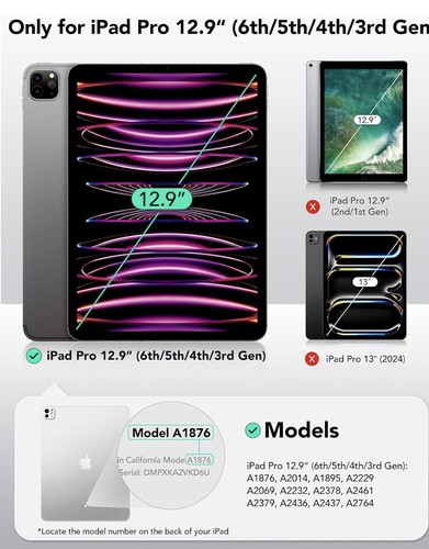 iPad Pro 12.9 Inch Paper-Feel Magnetic Screen Protector - Reusable, Matte Finish - 第 9/9 張圖片