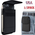 Vertical Men Cell Phone Holster Pouch Wallet Case Card Holder Cover w/ Belt Loop