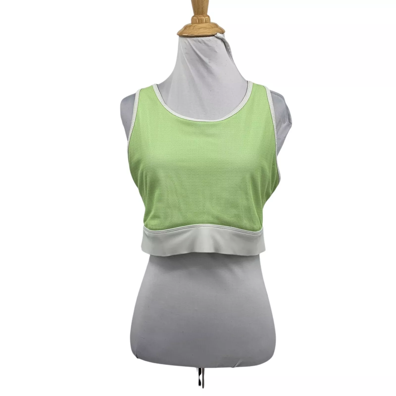 fabletics no bounce mesh overlay tank-bra