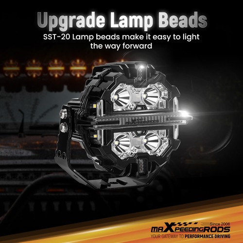 Luces de conducción LED 5" 178W haz puntual tirador lateral vaina luz para camión todoterreno - Imagen 10 de 12