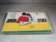Vintage Harbert Italiana Milano Italy Junior Zither Musical Instrument W/Box Etc