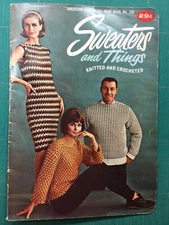 VINTAGE 1960s Sweaters & Things Knitting patterns American Thread Co Bk 182