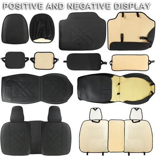 For Chevrolet Auto Car Seat Cover Full Set Leather 5-Seat Front Rear Protector. - Picture 70 of 129