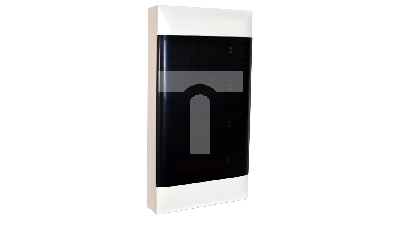Surface-mounted modular switchboard PRACTIBOX S 4x12 transparent doors 13 /T2UK