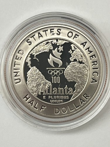 1995 US Mint Olympic Clad Proof Half Dollar Basketball In Government Box and COA - Bild 14 von 16