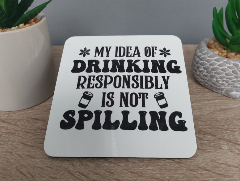 Custom Printed Novelty Funny Coffee Tea Drink MDF Coaster - Coa-06