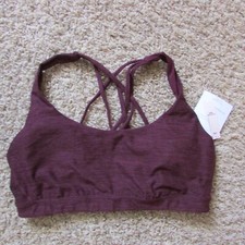 NWT Victoria's Secret Medium Burgundy Red Sports Bra Padded Strappy Back