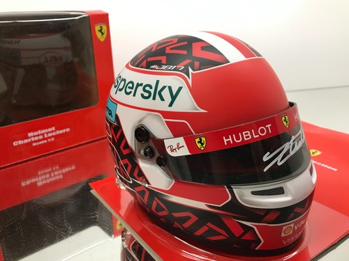 MINI LINE 4100042 F1 HELMET #16 CHARLES LECLERC + SIGNATURE -1:2- GOOD IN BOX - Imagen 9 de 13