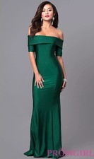 Long Off-the-Shoulder Prom Dress with Train