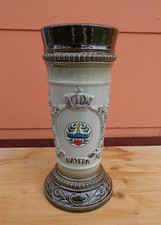 Relief Weizenbierkrug 0,5 Liter Steingut bayerischer Löwe