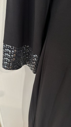 Ronni Nicole Black Sequin Trim Cocktail Dress Sz 12 Nwt Holiday New Years Eve - Picture 10 of 12