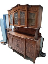 buffet Jugendstil intarsiert kaukasischer Nuss 175cm breit ble iverglast fasset 