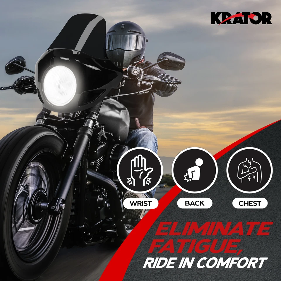 Krator 22 英寸高停电整流罩适用于 Harley Davidson Sportster 883 低 2005 - 2006 — 第 4/4 张图片