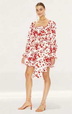 Talulah Damen Minikleid Mehrfarbig Blumenmuster