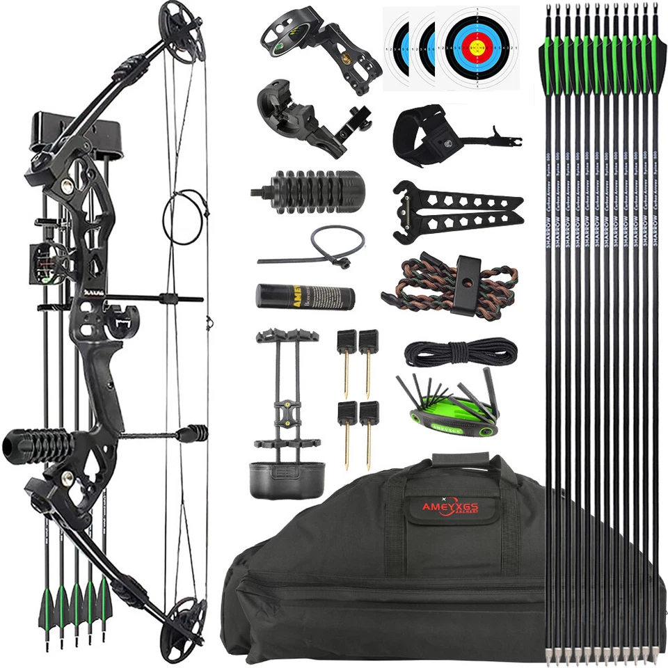 30-55lbs Compoundbogen Set Jagdbogen Bogenschießen Angeln Jagd Sportbogen RH LH - Bild 2 von 4