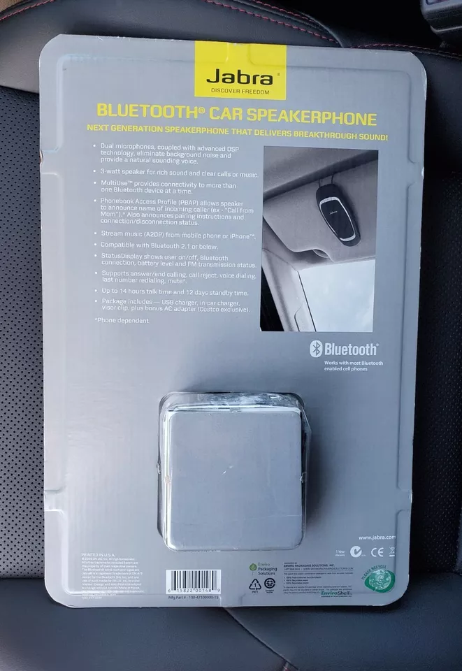 Jabra Cruiser Bluetooth Coche Kit Altavoz 450775 NUEVO Sellado con Adaptador de CA Foto 2 de 2