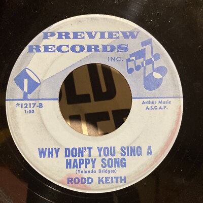 RODD KEITH Goodbye My Darling / Why Don t You 7'' 45rpm MSR Song Poem Outsider