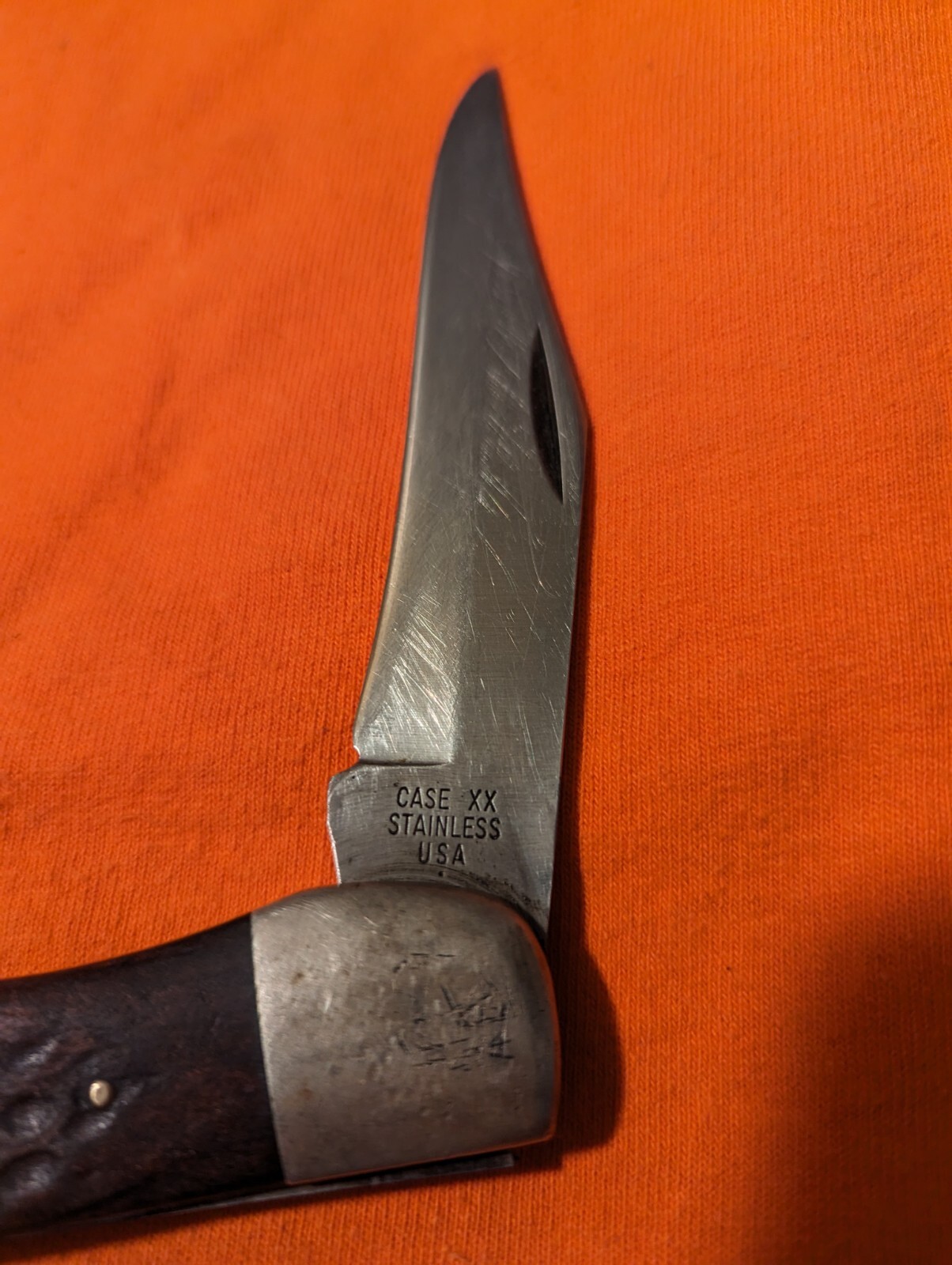 Vintage 1980's Case XX USA 6165L SAB SSP Hunter Lockback Folding