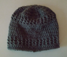 Serenity and Luxe  Gray Textured Beanie Hat Cap  One Size