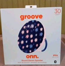 groove onn. Round Stereo Speaker IPX4 - Wireless  Waterproof-resistant