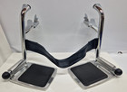 Pair of Steel heavy duty wheelchair footrests with aluminium foot rests & strap