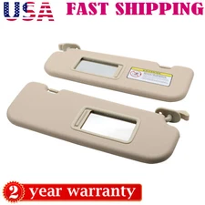 For 2011 2012-2015 Hyundai Elantra Beige Car Sun Visor Right + Left Side Pair