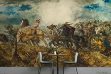 3D Retro Oil Painting Wallpaper Wall Mural Removable Self-adhesive Sticker2257