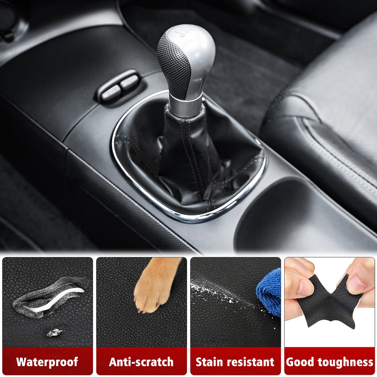Fit 02-06 Acura RSX Manual Shifter Shift Boot Replacement Cover PU