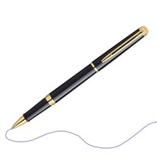 WATERMAN Rollerball Hemisphere mit goldfarbenen Zierteilen und Verschlusskappe