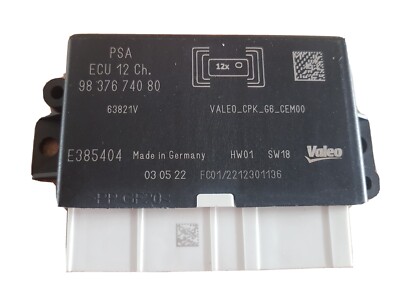 Peugeot E-208 MR2 Valeo Obstacle Detect Electro Unit 9837674380