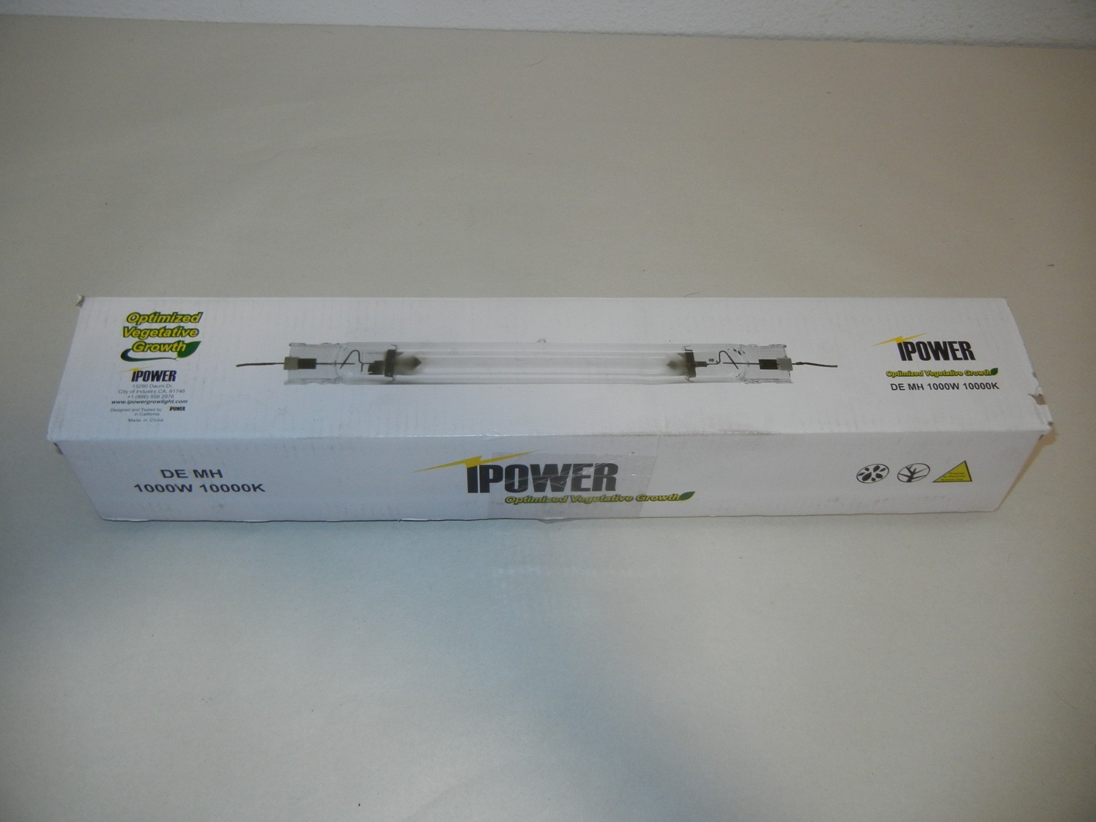 IPOWER 1000W DOUBLE ENDED ENHANCED PERF. 10000K METAL HALIDE GROW LIGHT BULB