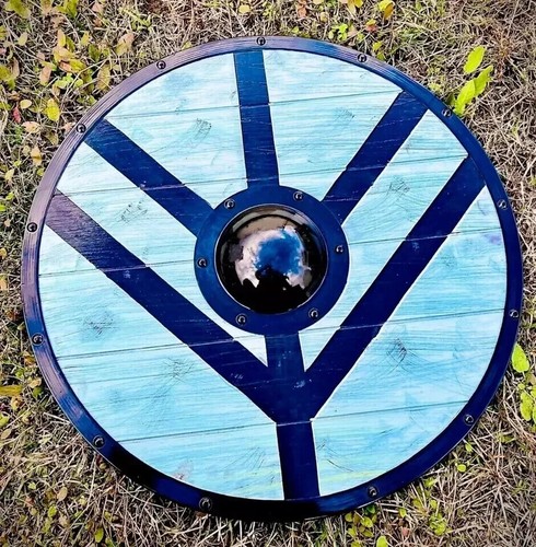 Wikinger Holzschild - Kampfbereites Schild Holzschild - Ragnar Wikingerschild