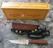 Medium Red Deer Patch Knife PNS-013-M with Sheath & Box