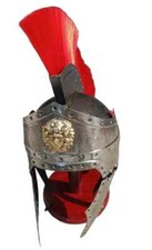 Engraved Designer 18 Gauge Steel New Roman Stylish Centurion Helmet Greek Roman