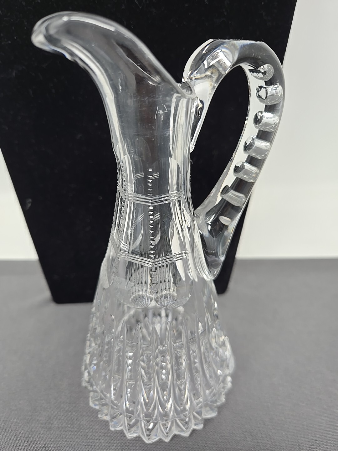 Cruet Decanter American Brilliant Period Cut glass Crystal 6" Missing Stopper 