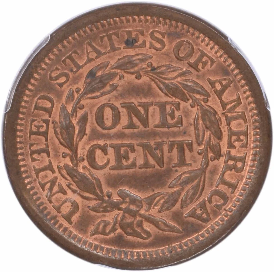 1855 Large Cent Upright 55 MS65RB PCGS (CAC) - Image 4 of 4
