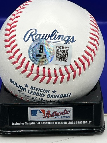 JUNIOR CAMINERO TAMPA RAYS BECKETT AUTHENTICATED SIGNED OML BASEBALL - Picture 2 of 2