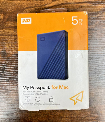 Wd 5Tb My Passport For Mac, Portable External Hard Drive