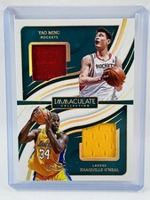 2023-24 Panini Immaculate Collection Yao Ming  Shaquille O'Neal Dual Jerseys /99