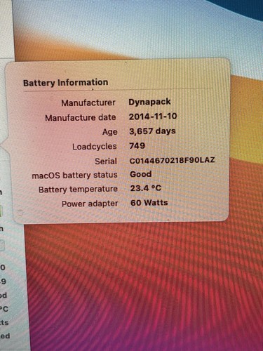 Apple MacBook Air 13.3" Early 2014 - 512Gb SSD - Picture 7 of 9
