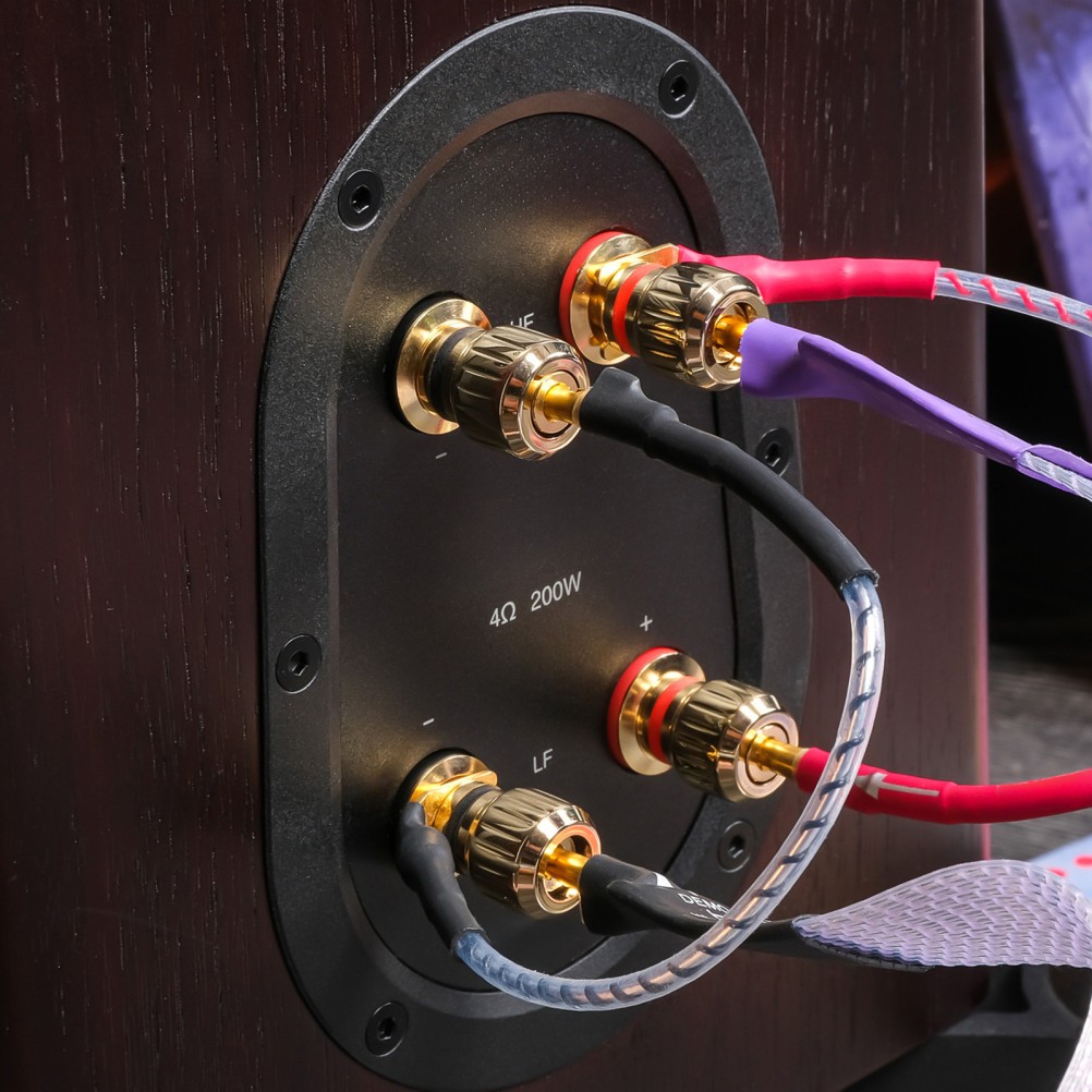  WAKAUTO 10 Pairs 8GA Copper Gold Plated Spade Terminal Fork Adapters Speaker