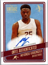 2021-22 Onyx Vintage #VAMK Mfiondu Kabengele Blue Signatures