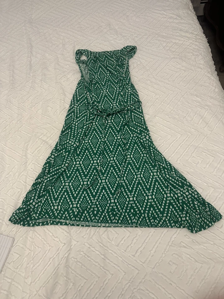 Vestido Banana Republic Mujer Verde y Blanco Talla M Foto 3 de 4